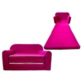 Kinderbankje  - splaapbank voor kinderkamer - 170x100cm - roze