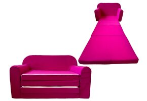 Kinderbankje  - splaapbank voor kinderkamer - 170x100cm - roze