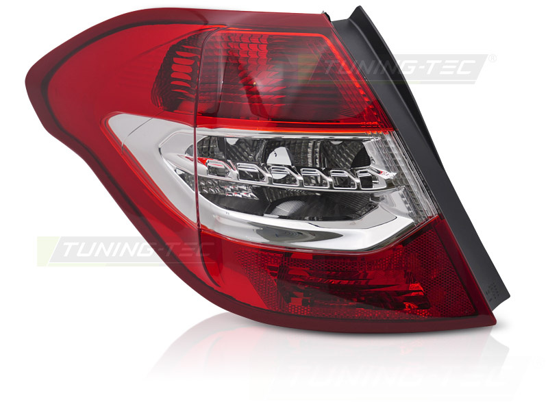 Achterlicht links TYC voor CITROEN C4 2010-2015 hatchback rood