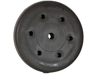 Halterschijf 20 kg - zwart - met beton - 26,5 mm stang diameter