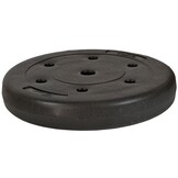 Halterschijf 20 kg - zwart - met beton - 26,5 mm stang diameter