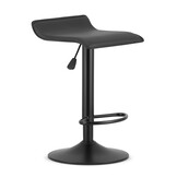 Barkruk - 2 stuks - zwart eco-leer - 360 graden draaibaar - hoogteverstelling 63-84 cm