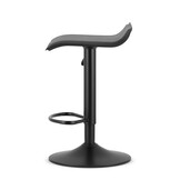 Barkruk - 2 stuks - zwart eco-leer - 360 graden draaibaar - hoogteverstelling 63-84 cm