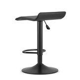 Barkruk - 2 stuks - zwart eco-leer - 360 graden draaibaar - hoogteverstelling 63-84 cm