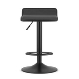 Barkruk - 2 stuks - zwart eco-leer - 360 graden draaibaar - hoogteverstelling 63-84 cm