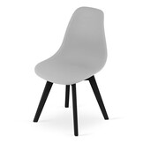 Eetkamerstoel - 3 stuks - grijs - 80x46x54.5 cm