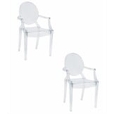 Transparante stoel - 2 stuks - polycarbonaat - stapelbaar