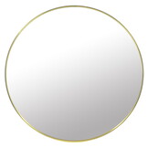 Ronde gouden spiegel - 50 cm diameter - poedergecoat metaal - inclusief ophangset