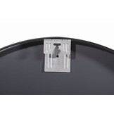 Ronde spiegel zwart - 50 cm diameter - gepoedercoat metaal - inclusief ophangset