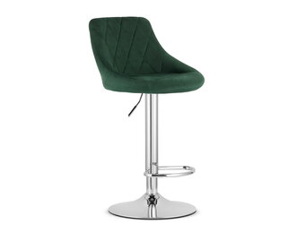 Barkrukken - 2 stuks - groen fluweel - verstelbaar