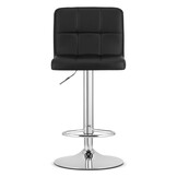 Barkruk met rugleuning - 2 stuks - eco-leer - verstelbare hoogte