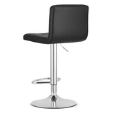 Barkruk met rugleuning - 2 stuks - eco-leer - verstelbare hoogte