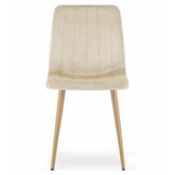 Fluwelen stoel - 4 stuks - beige - 86x45x55 cm