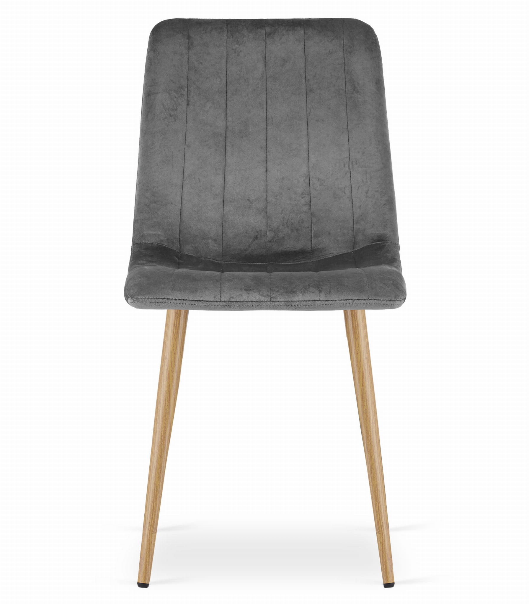 Fluwelen stoel - 4 stuks - donkergrijs - 86x45x55 cm