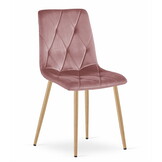 Velvet stoel - 2 stuks - donkergrijs - 86.5x45x54 cm