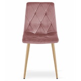 Velvet stoel - 2 stuks - donkergrijs - 86.5x45x54 cm