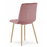 Velvet stoel - 2 stuks - donkergrijs - 86.5x45x54 cm