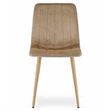 Fluwelen stoel - 3 stuks - bruin - 86x45x55 cm