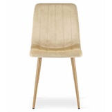 Eetstoelen - 2 stuks - beige - 86x45x55 cm - velours