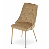 Velvet stoel - set van 2 - bruin - 88x49,5x55,5 cm