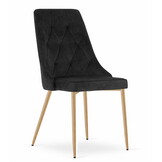 Eetstoelen - 2 stuks - zwart - 88x49,5x55,5 cm