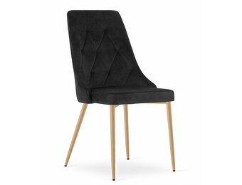 Eetstoelen - 2 stuks - zwart - 88x49,5x55,5 cm