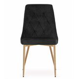 Eetstoelen - 2 stuks - zwart - 88x49,5x55,5 cm