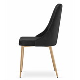 Eetstoelen - 2 stuks - zwart - 88x49,5x55,5 cm