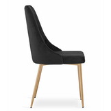 Eetstoelen - 2 stuks - zwart - 88x49,5x55,5 cm