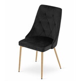 Eetstoelen - 2 stuks - zwart - 88x49,5x55,5 cm