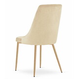 Velvet stoel - set van 2 - lichtbeige - 88x49,5x55,5 cm
