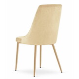 Fluwelen stoel - set van 2 - beige - 88x49,5x55,5 cm