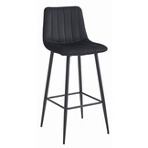 Barkrukken - 4 stuks - zwart fluweel - 104 cm hoogte