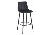 Barkrukken - 4 stuks - zwart fluweel - 104 cm hoogte