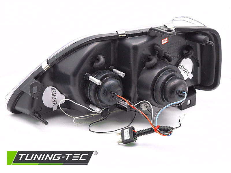 Koplampen voor DACIA LOGAN 2004-2008 ANGEL EYES zwart