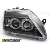 Koplampen voor DACIA LOGAN 2004-2008 ANGEL EYES zwart