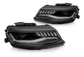 Koplampen CHEVROLET CAMARO 2016-2018 HID SEQ BLACK