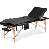 Verstelbaar Massagebed - 10-staps paneel - 61-83 cm hoogte - ecologisch leer