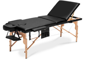 Verstelbaar Massagebed - 10-staps paneel - 61-83 cm hoogte - ecologisch leer