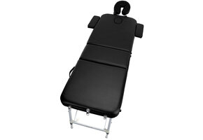 Verstelbaar Massagebed - 3-segment - 65-87 cm - ecologisch leer