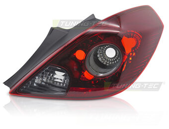 Rechts achterlicht voor OPEL CORSA D (2006-2011) 3D rood smoke sport TYC