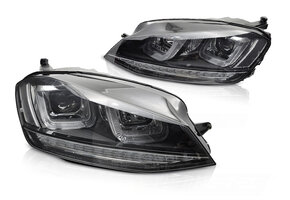 Koplampen geschikt voor VW Golf 7 hatchback/station 2013-2017 zwart