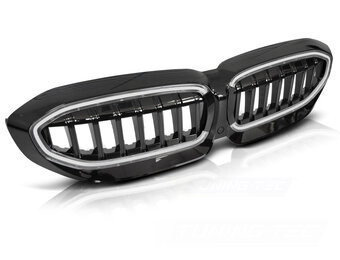 Grille met LED voor BMW G20/G21 2019-2022 glanzend zwart