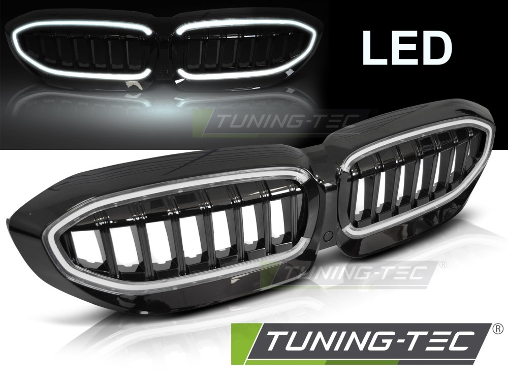 Grille met LED geschikt voor BMW G20/G21 2019-2022 glanzend zwart