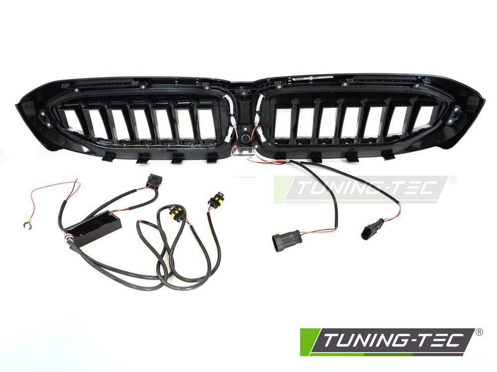 Grille met LED geschikt voor BMW G20/G21 2019-2022 glanzend zwart