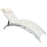 Aluminium tuinset - 2 ligstoelen - 180x58 cm - verstelbare helling