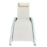 Aluminium tuinset - 2 ligstoelen - 180x58 cm - verstelbare helling