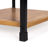 Boekenrek - 3 planken - 80x29x23.5 cm - MDF + metaal