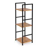 Boekenrek - 3 planken - 80x29x23.5 cm - MDF + metaal