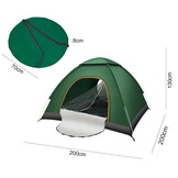 Pop up tent - 4 personen - groen - 200x200x130 cm
